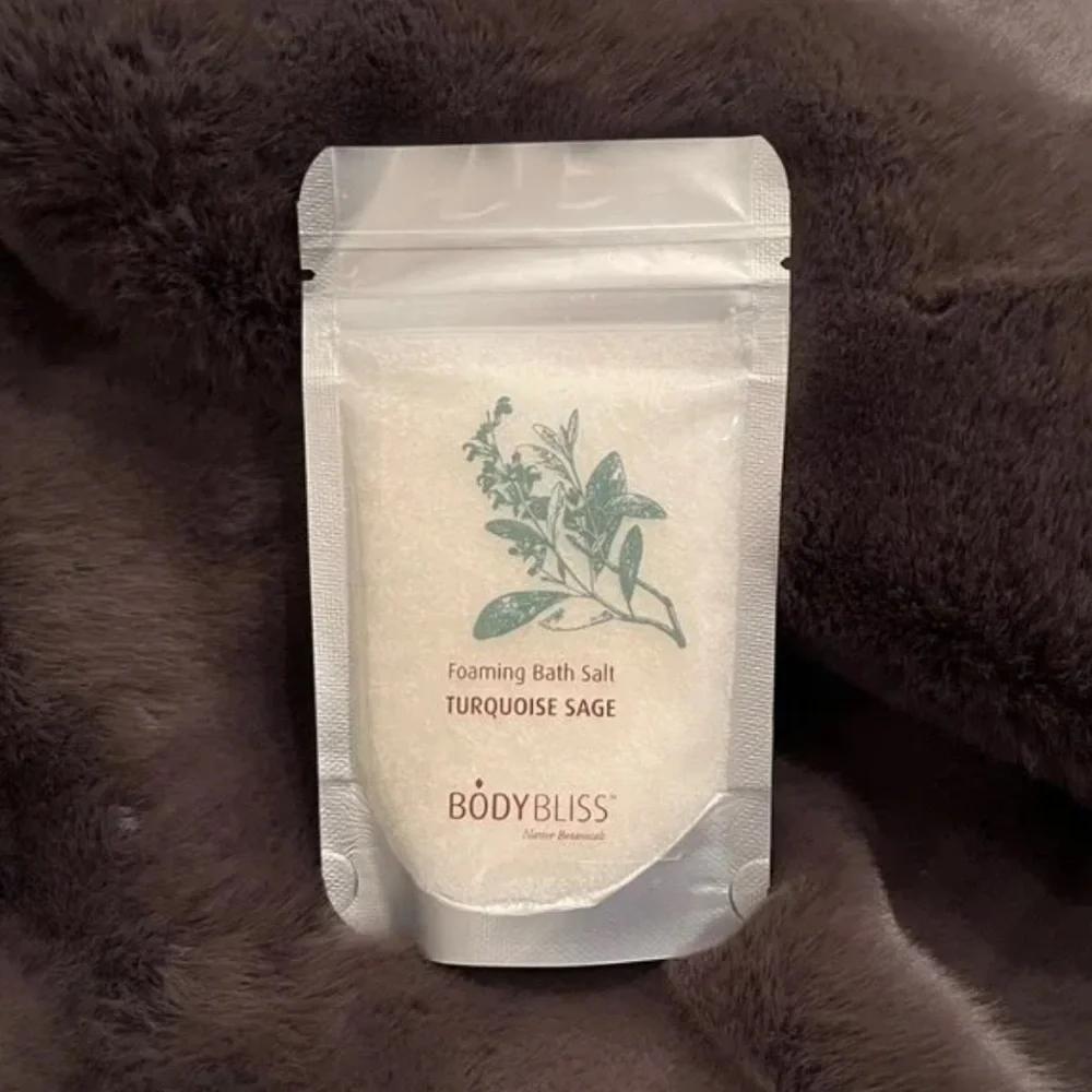 Body Bliss Foaming Bath Salt - Turquoise Sage (2.5 oz) - Factory Sealed - Picture 2 of 3